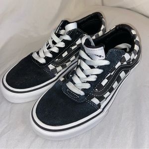Toddler VANS WHITE BLACK RACER CHECKER PRINT